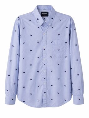 Bonobos Slim Fit Button Down Shirt XL Blue Rooster Print Long Sleeve